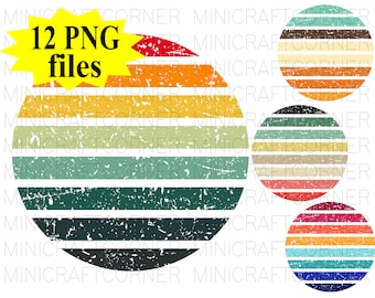 DIGITAL Grunge Circle PNG / Digital Sublimation File / Retro Sublimation / Retro Circle Shirt / Circle Sublimation / Distressed Circle PNG