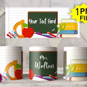 DIGITAL Sublimation Teacher Mug Design / Sublimation Mug / Sublimation Design / Teacher Mug Sublimation / Sublimation PNG / Crayon Mug