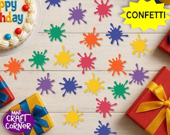 Paint Splotch Confetti, Paint Splatter Table Confetti, Art Party Decorations, Craft Confetti, Colorful Paint Party Decor, Paint Party