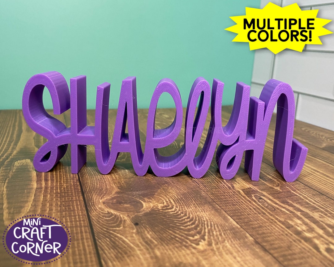 Personalized 3D Printed Name / Custom Standing Name / Desk Name Plate