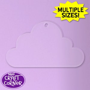 Acrylic Cloud / Cloud Acrylic Blanks / Acrylic Blanks / Earring Blanks / Keychain Blanks / Luggage Tags / Blank Acrylic Clouds /
