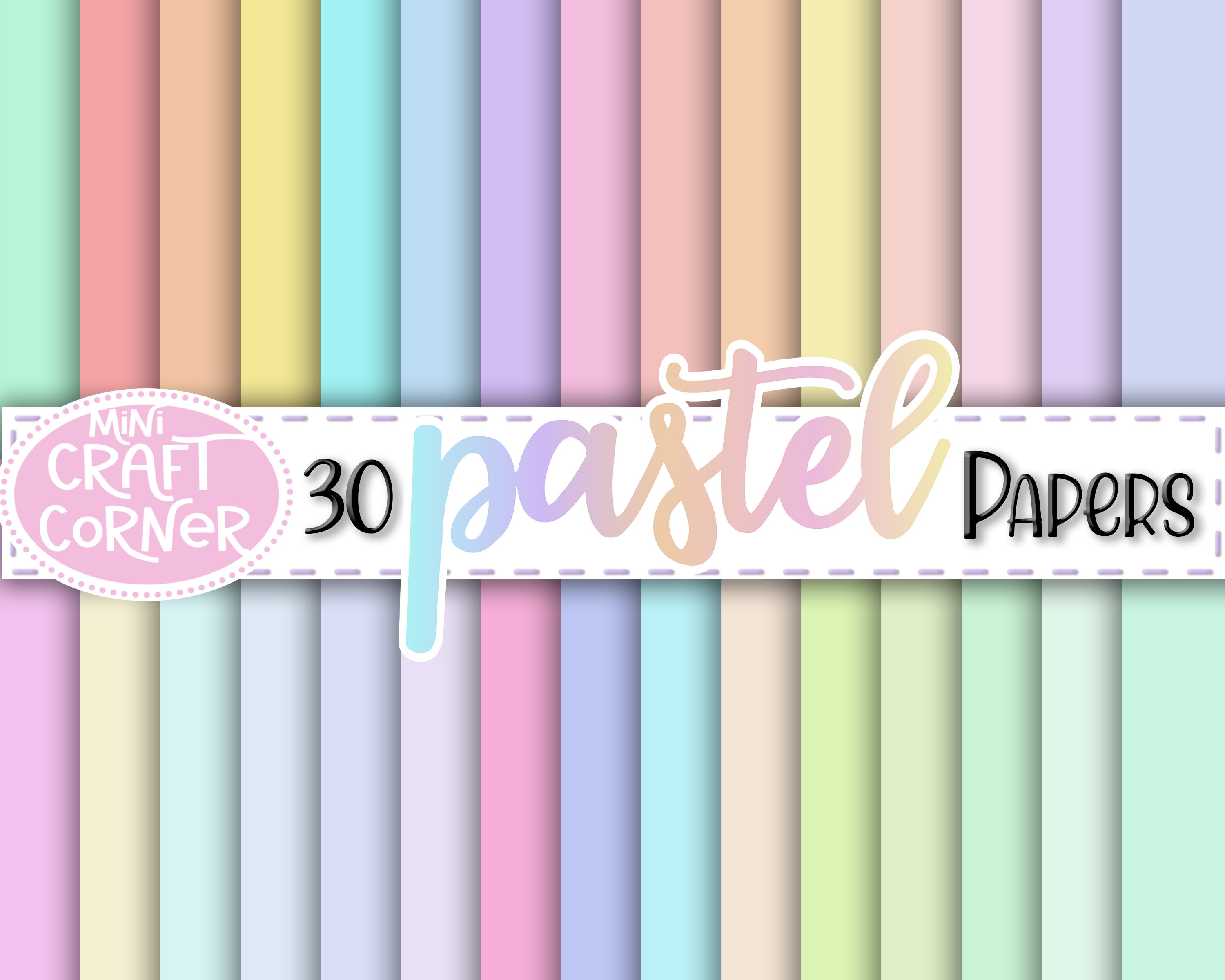 PASTEL COLORS DIGITAL Paper 40 Pantone Plain Color Backgrounds in