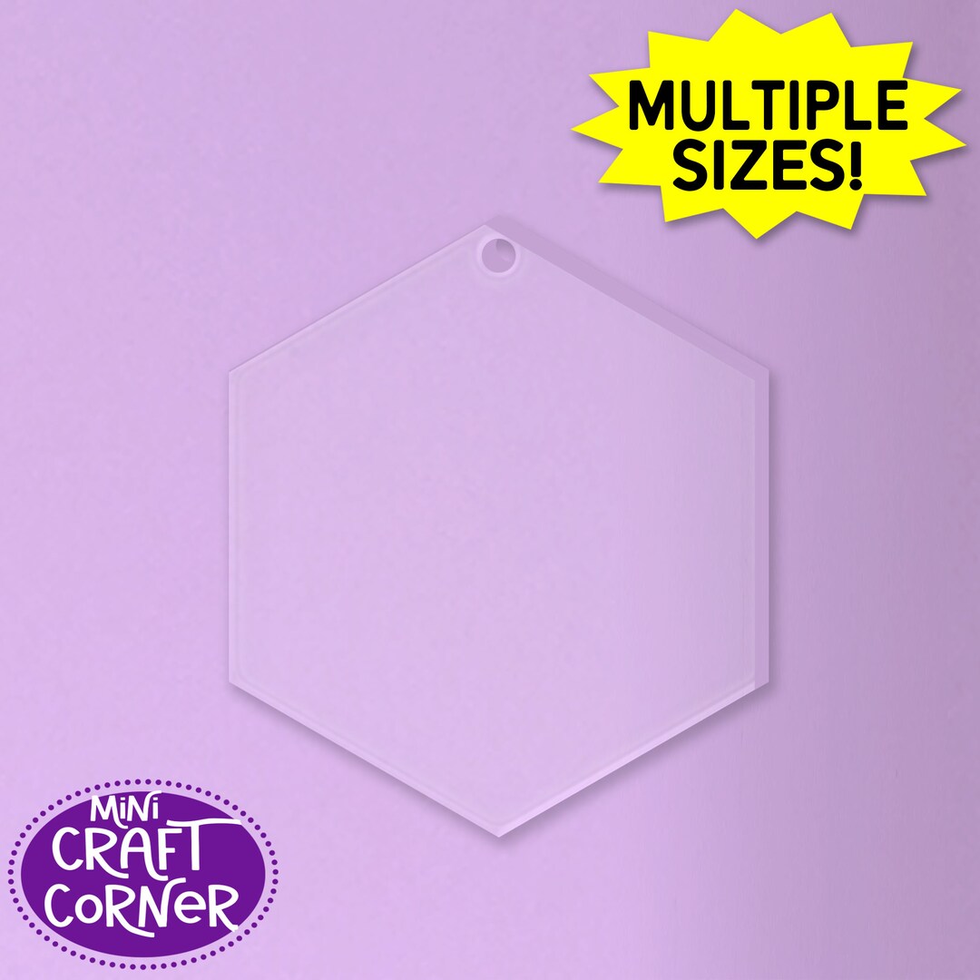 Acrylic Hexagon / Hexagon Acrylic Blanks / Acrylic Blanks / Earring