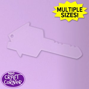 Clear Acrylic House Key / Key Acrylic Blanks / Acrylic Blanks / New Home Ornament / Keychain Blank / Blank Acrylic House Key / Key Acrylic