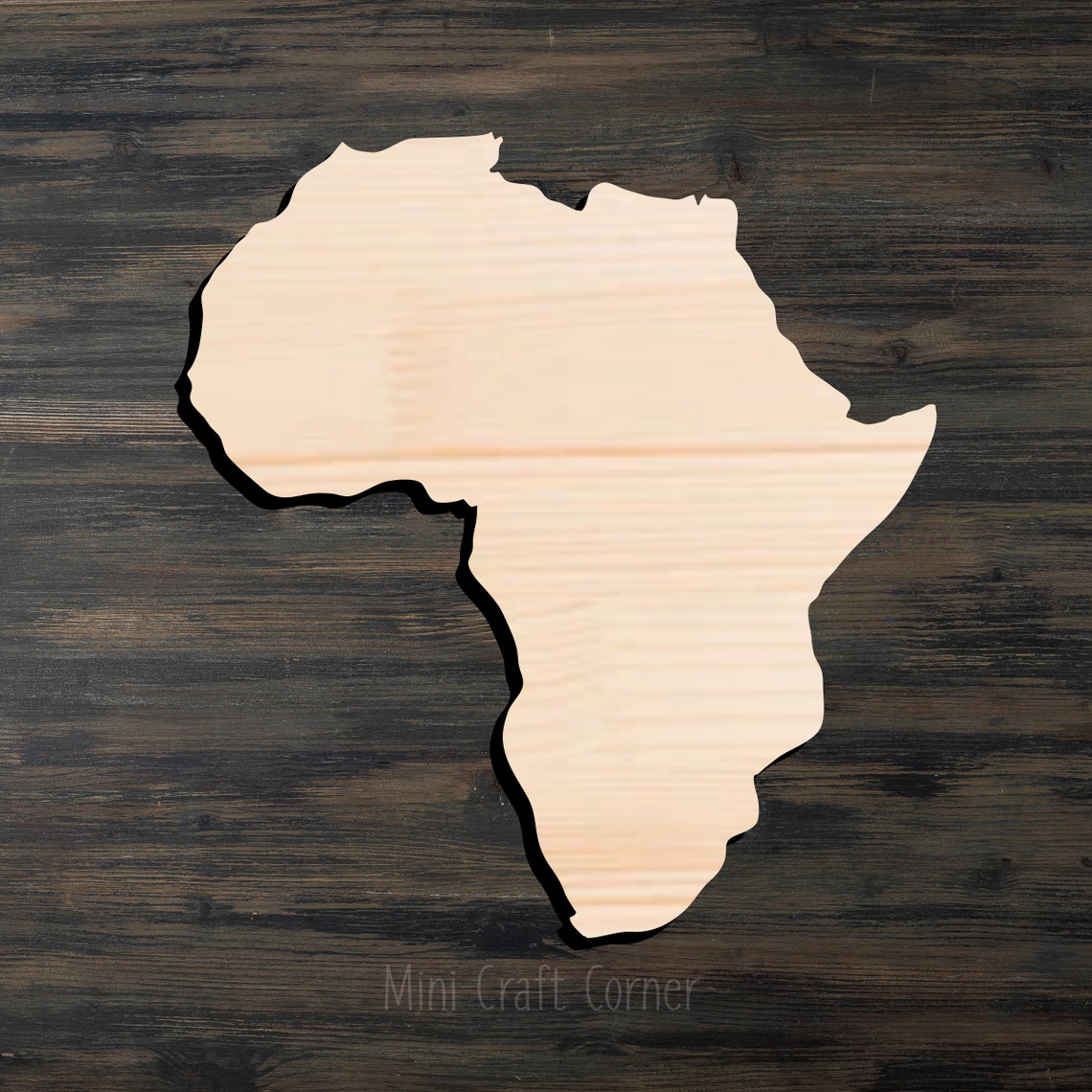 Africa Wooden Cutout / Wooden Africa Shape / Wood Africa / Etsy