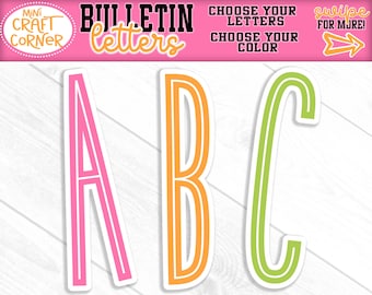 Custom Cardstock Banner Letters, Personalized Party Banner, Custom Name Banner, Birthday Decor, Baby Shower Decorations, Bulletin Letters
