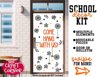 Precut Teacher Decor Kit / Teacher Bulletin Board Kit / Teacher Door Decorations / Teacher Decor / Classroom Decor / Halloween Teacher