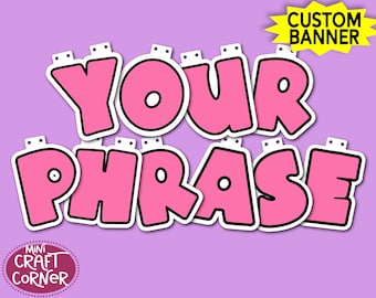 Custom Cardstock Banner Letters, Personalized Party Banner, Custom Name Banner, Birthday Decor, Baby Shower Decorations, Wedding Reception