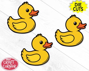 Duck Die Cuts, Duck Paper Cutouts, Farm Animal Die Cuts for Crafts, Bulletin Board Decor, Kids Craft Supplies, Duck Baby Shower