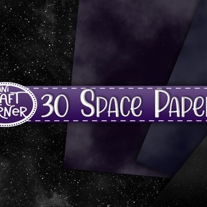 Digital Space Paper Pack / Digitaal papier / Stars Paper / Afdrukbaar papier / Space Paper / Galaxy Scrapbook Paper / Space Stars-patroon