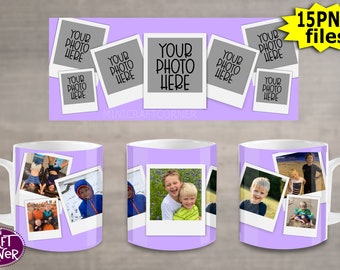 DIGITALE sublimatie fotomok ontwerp / sublimatiemok / sublimatieontwerp / cadeau voor moeder Mok sublimatie / sublimatie png / mok png