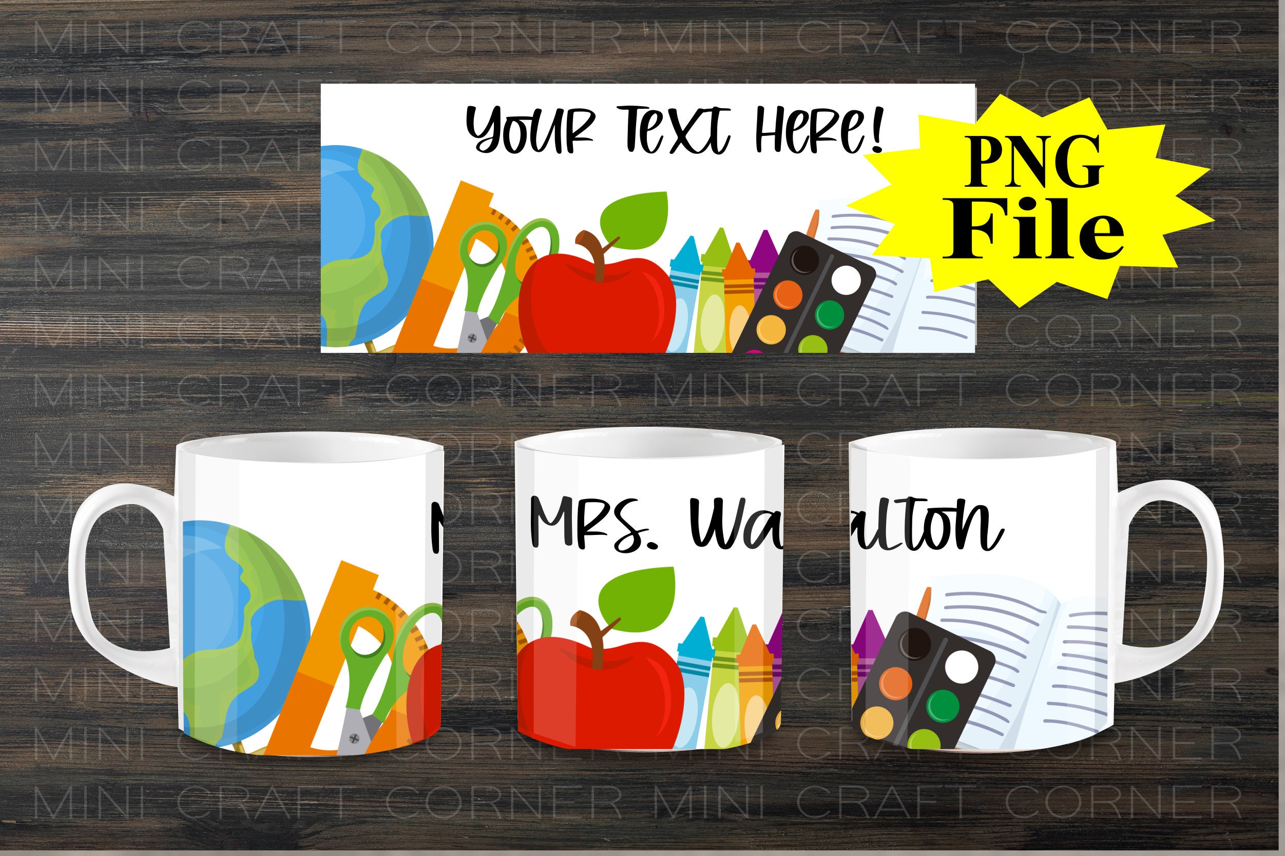 DIGITAL Sublimation Teacher Mug Design / Sublimation Mug / Etsy Australia