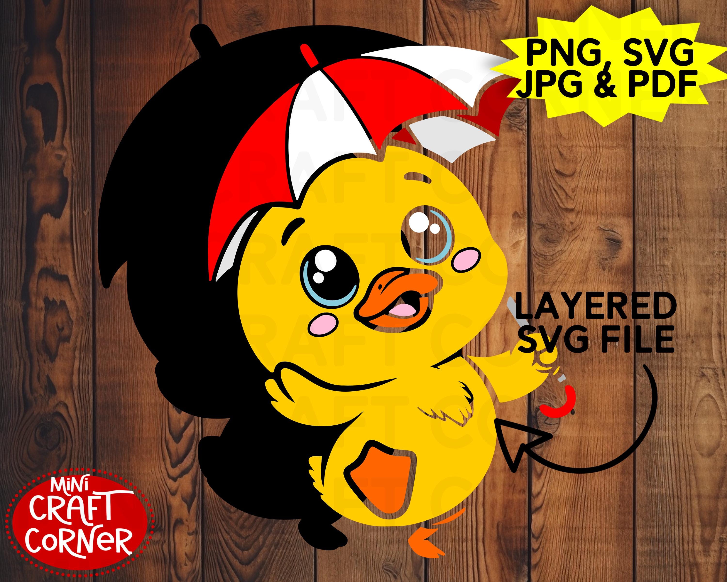 DIGITAL Duck Clipart / Duck With Umbrella/ Cute Duck Clipart / Baby ...