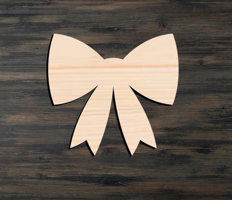 Girl/'s Bedroom Bow Wooden Cutout Bow Decor Bedroom Bow Girl/'s Decor Hair Bow Hair Bow Cutout Wooden Bow Wood Hair Bow Laser