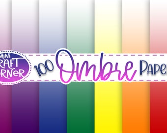 Ombre Digital Paper Pack / Digital Paper / Ombre Paper / Printable Paper / Ombre Design / Ombre Scrapbook Paper / Purple blue ombre /