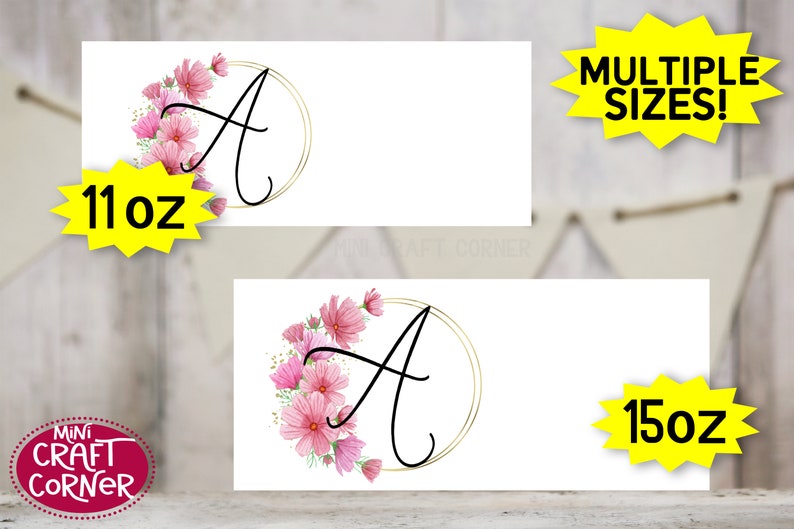 DIGITAL sublimeringsmuggdesign / sublimeringsmugg / alfabetsmuggdesign / alfabetsmuggmall / monogrammugg / alla hjärtans dag-mugg bild 3
