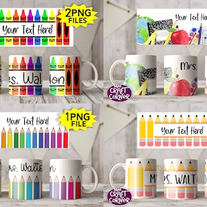 DIGITAL Sublimation Teacher Mug Design Multi Pack / Sublimation Mug / Sublimation Design / Teacher Mug Sublimation / Sublimation PNG /