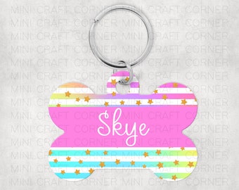 DIGITAL Sublimation Dog Bone Tag / Dog Bone Sublimation Tag / Dog Tag Sublimation / Keychain Sublimation / Keychain Template /Dog Tag Design