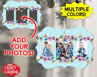 DIGITAL Sublimation Christmas Photo Ornament PNG / Benelux Ornament Template / Benelux Ornament File / Sublimation Ornament / 2023 Ornament