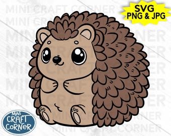 DIGITAL Hedgehog Clipart / Hedgehog Sitting / Cute Hedgehog Clipart / Woodland Animals / Woodland Clipart / Woodland Party / Forest theme