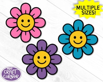 Flower Die Cuts, Flower Paper Cutouts, Floral Die Cuts for Crafts, Scrapbooking, Bulletin Board Decor, Spring Party Decor