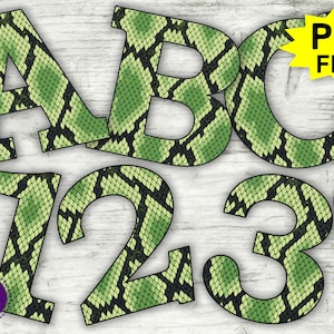 DIGITAL Snakeskin Print Letters / Snake Letters PNG / Letters PNG / Sublimation Snake Letters / Snake Font / Snakeskin / Sublimation Font
