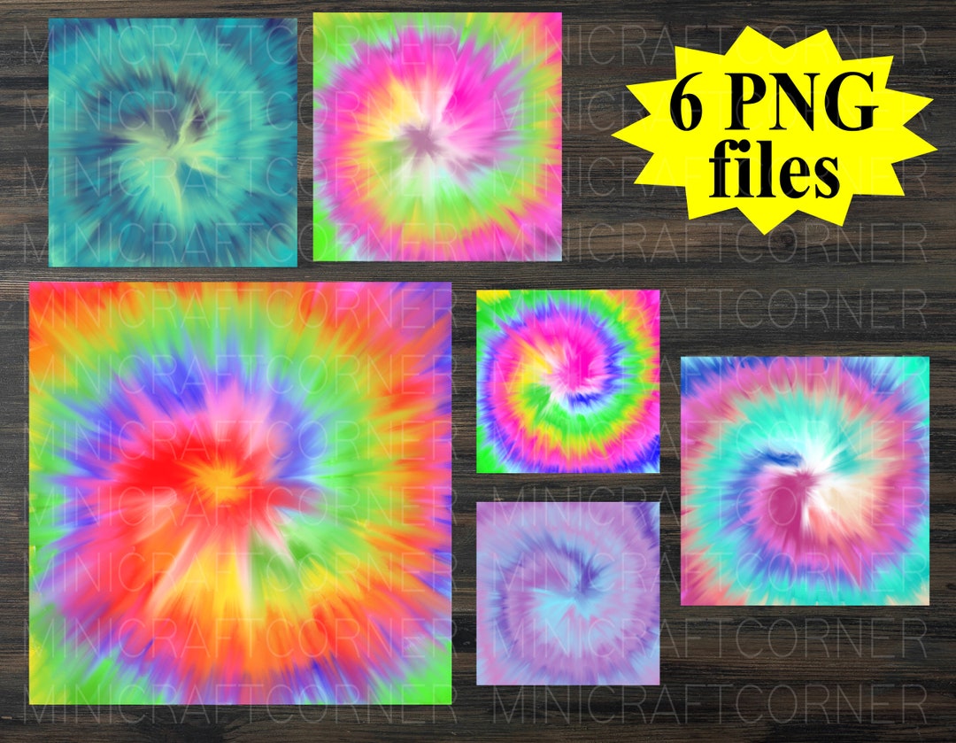 DIGITAL Tie Dye PNG File / Tie Dye Paper / Digital Paper / Tie Dye Set ...