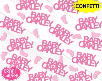 Baby Name Confetti, Custom Baby Shower Confetti, Personalized Name Table Decor, Gender Reveal Decorations, Baby Party Decor