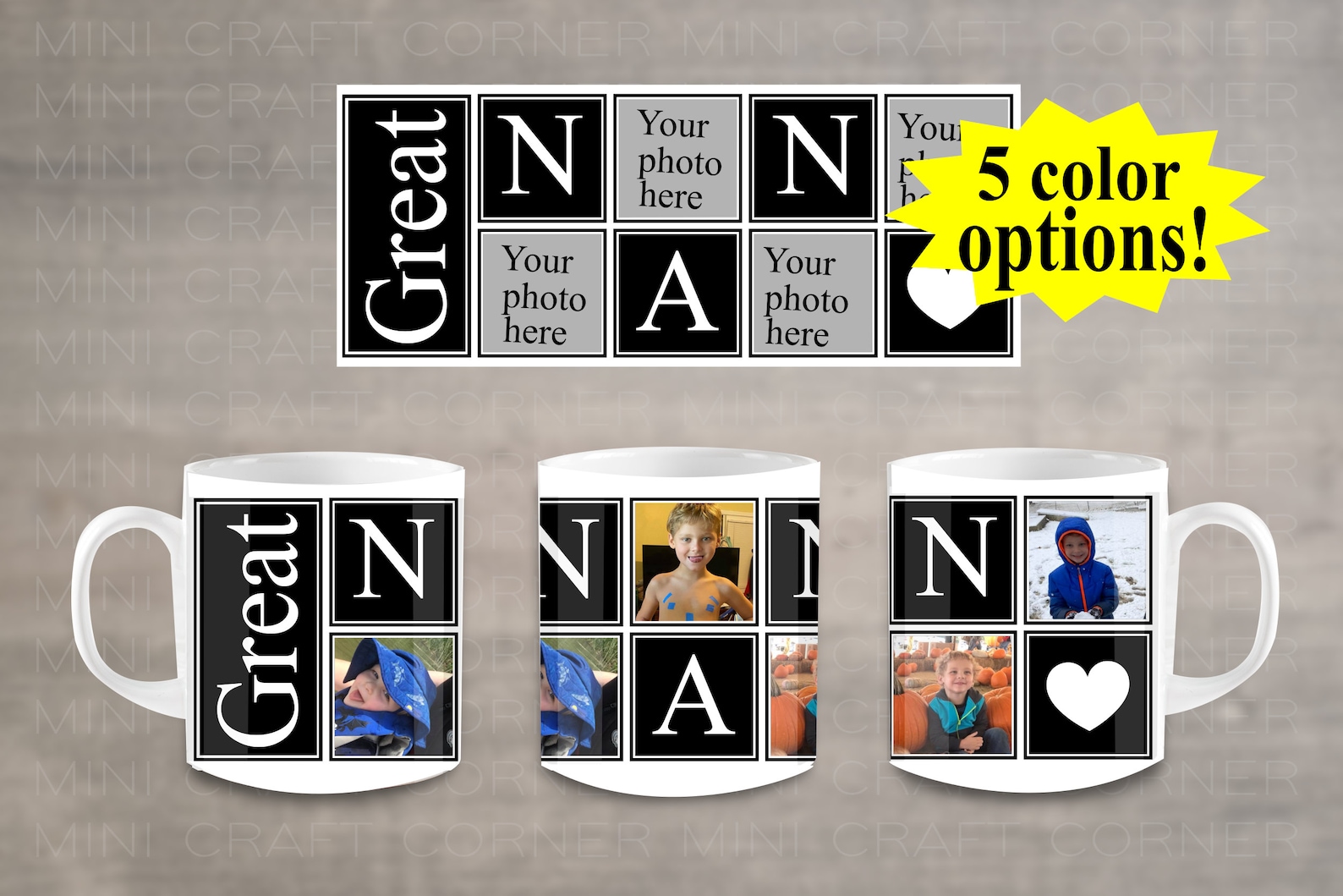 DIGITAL Sublimation Great Nan Mug Design / Sublimation Mug / Etsy