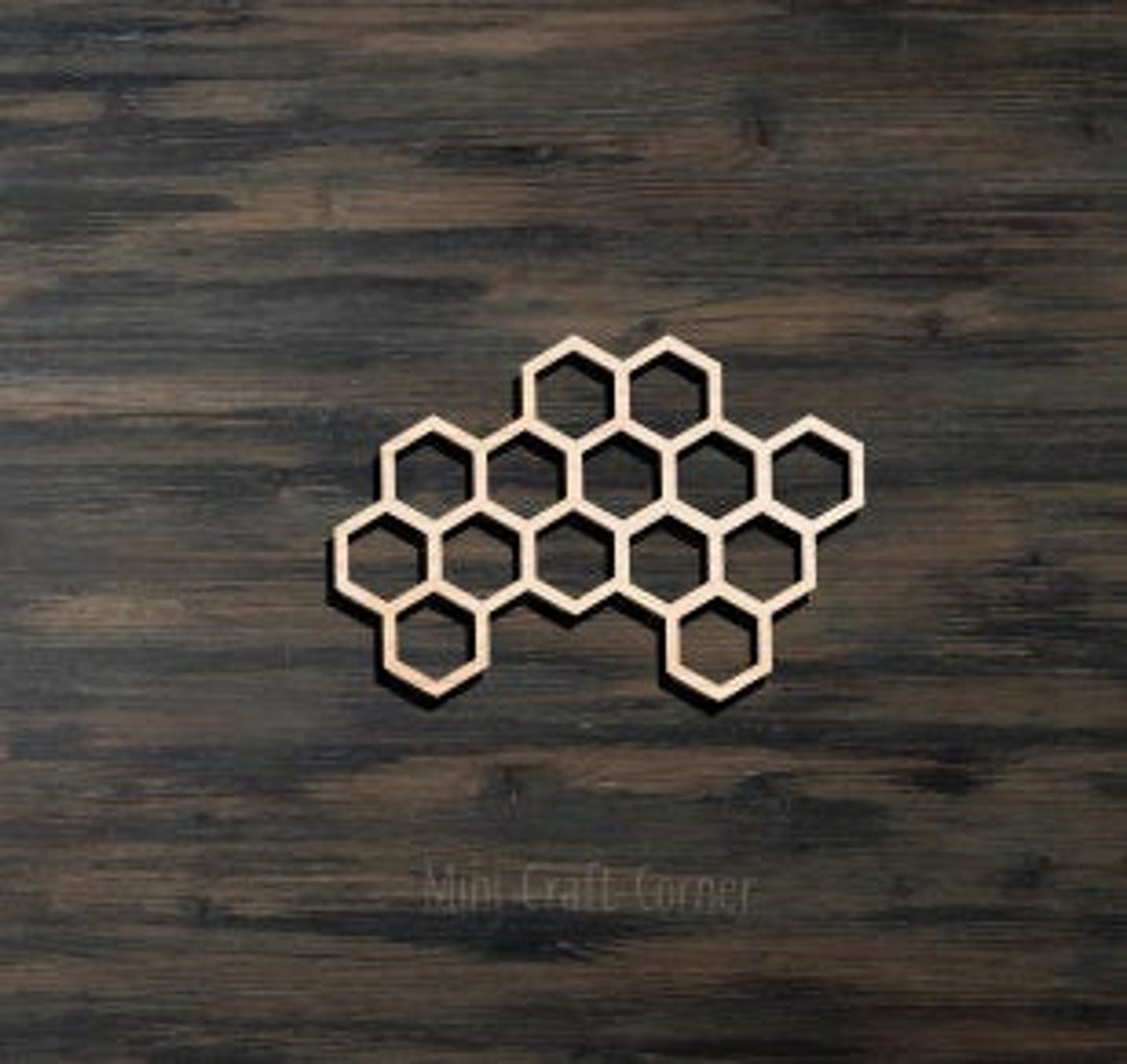 Honeycomb-Two Layer-Stained Wood Cutout-Bee Theme Wood Decor-3D Honeyc –  Your Creatives Inc