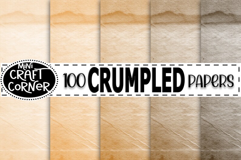 DIGITAL 100 Crinkled Papers / Watercolor Digital Paper / Colorful Paper ...