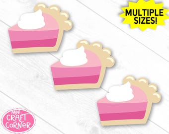 Pie Die Cuts, Pie Slice Paper Cutouts for Crafts, Thanksgiving Decorations, Bakery Theme Decor, Bulletin Board Supplies