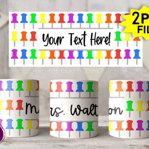 DIGITAL Sublimation Teacher Mug Design / Sublimation Mug / Sublimation Design / Teacher Mug Sublimation / Sublimation PNG / Crayon Mug