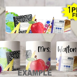 DIGITAL Sublimation Teacher Mug Design / Sublimation Mug / Sublimation Design / Teacher Mug Sublimation / Sublimation PNG / Crayon Mug