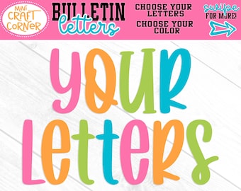Custom Cardstock Banner Letters, Personalized Party Banner, Custom Name Banner, Birthday Decor, Baby Shower Decorations, Bulletin Letters