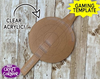 Savage Worlds Multi Template Acrylic | Tabletop RPG Measuring Template, Blast Cone Range Tool, Wargaming Accessory