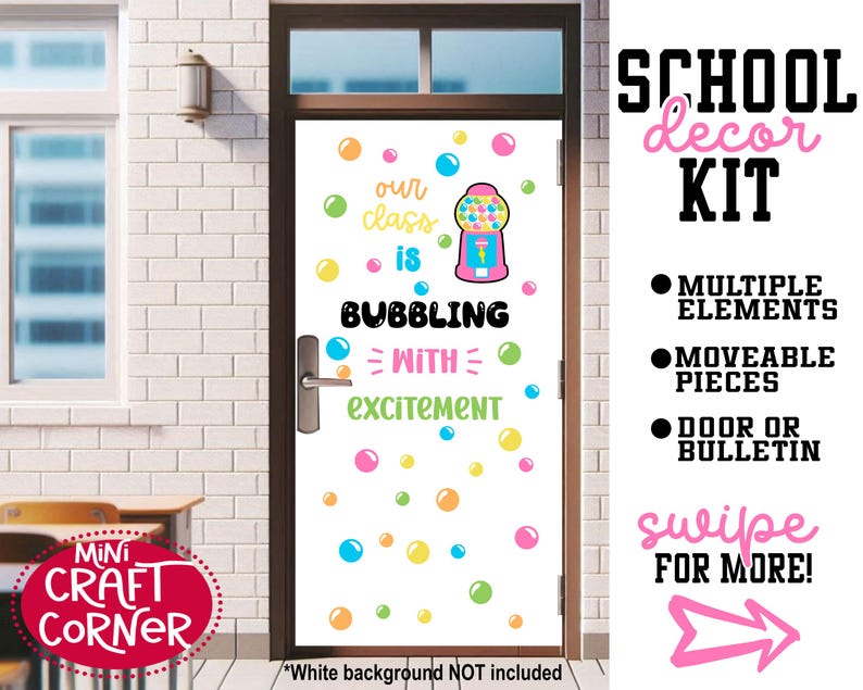 Teacher Door Decor Kit – "our Class is Bubbling With Excitement ...