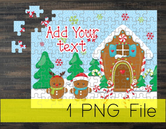 DIGITAL Sublimation Christmas Puzzle Design / Sublimation Puzzle PNG / Sublimation Design / Christmas Puzzle Sublimation / Sublimation PNG