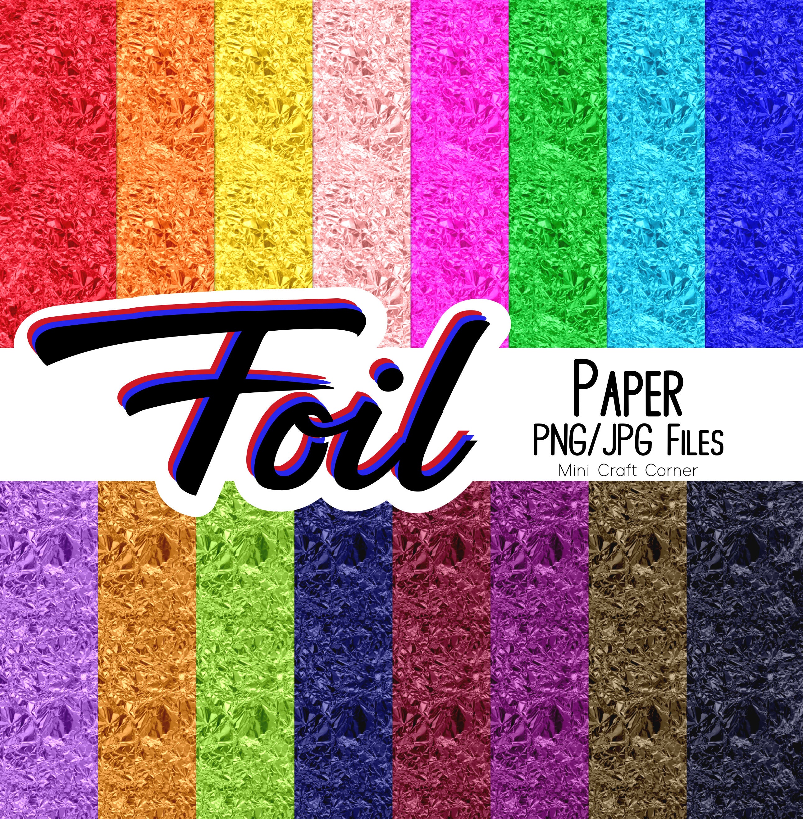 DIGITAL Foil Papers / Digital Paper / Foil Paper / Printable Etsy UK