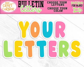 Custom Cardstock Banner Letters, Personalized Party Banner, Custom Name Banner, Birthday Decor, Baby Shower Decorations, Bulletin Letters