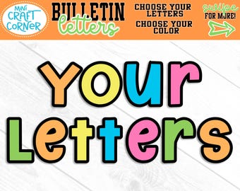 Custom Cardstock Banner Letters, Personalized Party Banner, Custom Name Banner, Birthday Decor, Baby Shower Decorations, Bulletin Letters