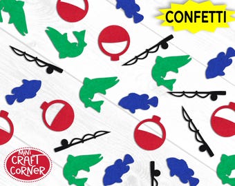 Fishing Confetti. Fishing Party. Boy Party. Fishing. Confetti. Party Supplies. Craft Supplies. Fishing Theme Party. Fishing Birthday
