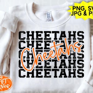DIGITAL Cheetahs Team Mascot / Cheetahs Team Shirt / Team Spirit Shirts / Team Spirit SVG / Cheetahs Logo / Cheetahs Shirt Design / Cheetahs