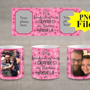 DIGITAL Sublimación Día de las Madres Diseño de tazas / Taza de sublimación / Diseño de sublimación / Sublimación de taza de abuela / Sublimación PNG / Taza PNG