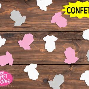 Baby Confetti / Baby Shower / Baby Outfit /Baby Outfit Confetti / He or She / Baby Girl / Girl Baby Shower / Pink Baby Shower / Shower Decor