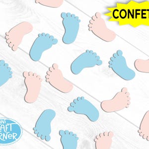 Baby Feet Confetti / Gender Reveal Confetti / He or She / Boy or Girl / Confetti / Baby / Gender Reveal Decorations / Gender Reveal Ideas