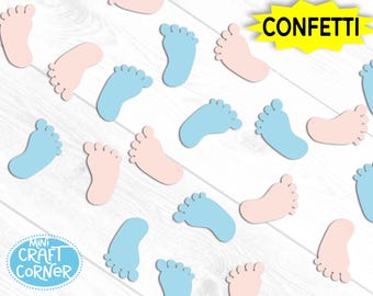 Baby Feet Confetti / Gender Reveal Confetti / He or She / Boy or Girl / Confetti / Baby / Gender Reveal Decorations / Gender Reveal Ideas