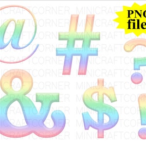 DIGITAL Rainbow Letters / Rainbow Letters PNG / Letters PNG / Sublimation Rainbow Letters Print / Pride / Pride Font / Rainbow Font /Clipart image 2