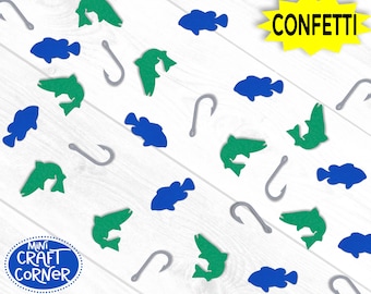 Fishing Confetti. Fishing Party. Boy Party. Fishing. Confetti. Party Supplies. Craft Supplies. Fishing Theme Party. Fishing Birthday
