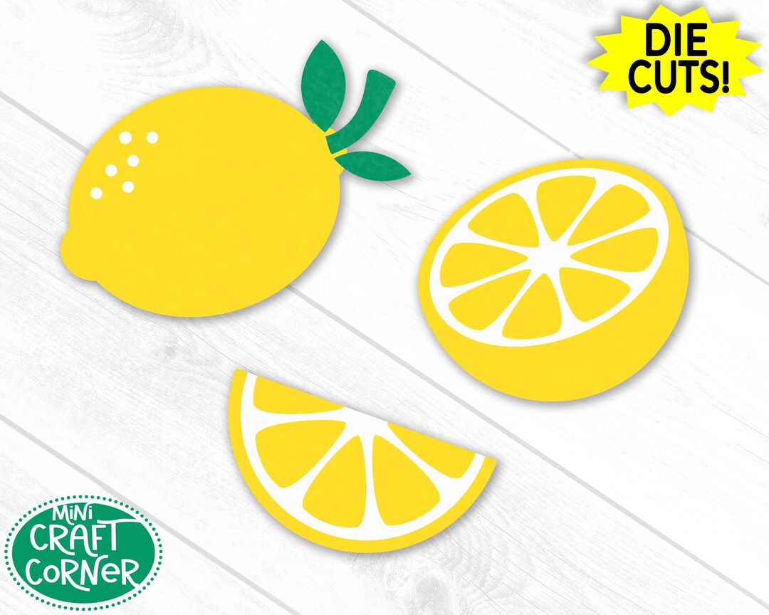 Lemon Die Cuts, Lemon Paper Cutouts for Crafts, Bulletin Board Decor ...